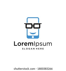 Geek mobile phone Technology Logo Template Design Vector