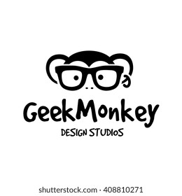 Geek Monkey Logo Template.