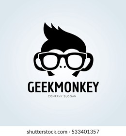 Geek Monkey Logo Template.