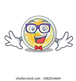 Geek naengmyeon is served in cartoon bowl