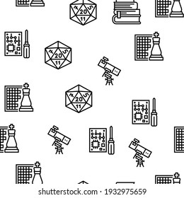 Ilustración De Línea Delgada De Patrón Geek, Nerd Y Gamer