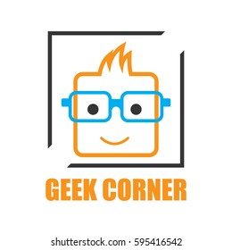 Geek and nerd logo