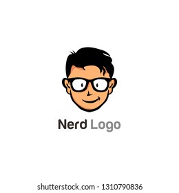 Geek Nerd Logo Stock Vector