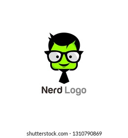 Geek Nerd Logo Stock Vector
