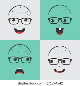 geek and nerd man avatar picture portrait