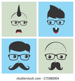 geek and nerd man avatar picture portrait