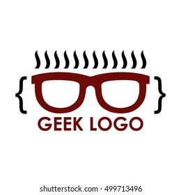 Geek, Nerd, Smart logo design