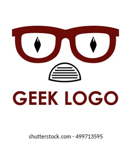 Geek, Nerd, Smart logo design