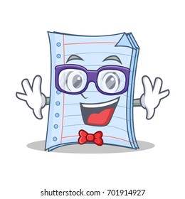 Geek notebook character cartoon style