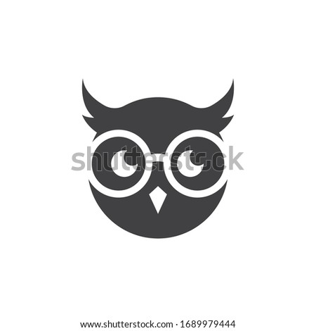geek owl icon vector illustration design