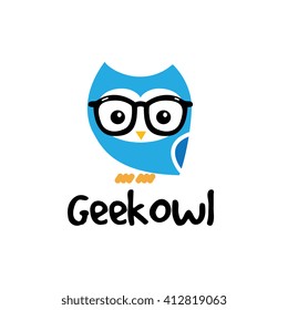Geek Owl Logo Template