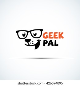 Geek pal logo template design. Vector illustration.