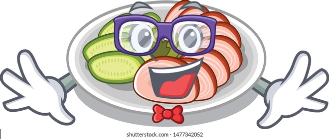 Geek peking dunking isolated in the cartoon