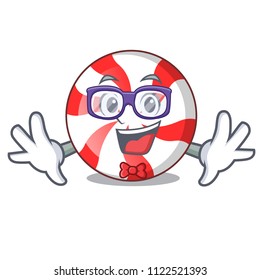 Geek peppermint candy character cartoon