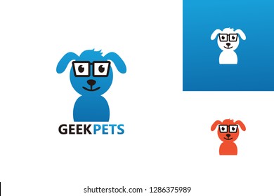 Geek Pets Logo Template Design Vector, Emblem, Design Concept, Creative Symbol, Icon