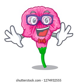 Geek petunia flowers on the stalk cartoons