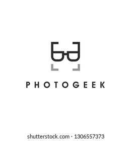 Geek Photography Logo Concept Vector