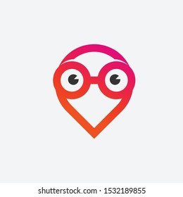 Geek Pin location concept template