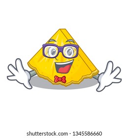Geek pineapple slice isolated in the mascot