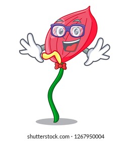 Geek pink anthurium flower isolated on mascot