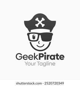 Geek Pirate Logo Design Template. Good for Business, Agency, Community and Organization