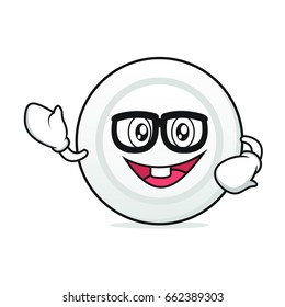 Geek plate cartoon character collection vector illustration