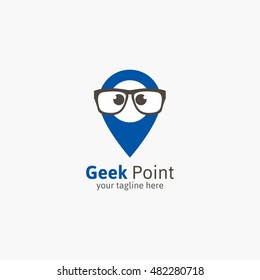 Geek Point logo, labels and emblems. Vector Illustration