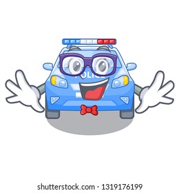 Geek police car in the shape character