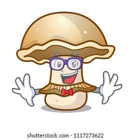 Geek portobello mushroom character cartoon