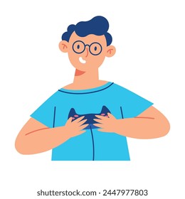 geek pride day boy illustration