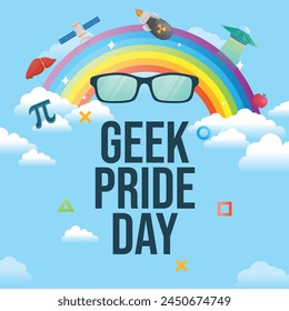 Geek Pride Day design template. geek vector design. flat design. vector eps 10.