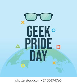 Geek Pride Day design template. geek vector design. flat design. vector eps 10.
