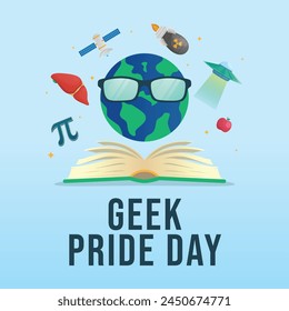 Geek Pride Day design template. geek vector design. flat design. vector eps 10.