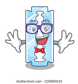 Geek razor blade a on shape cartoon