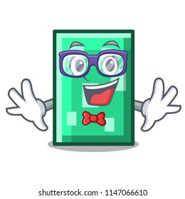 Geek rectangle character cartoon style