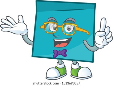 Geek rectangle sticker paper character for company note