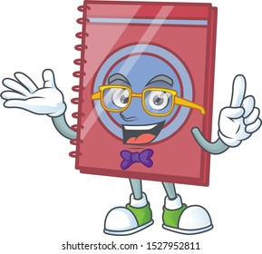 Geek red closed book for education object.