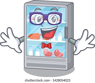 Geek refrigerator next to the mascot table