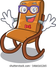 Geek rocking chair isolated in the character