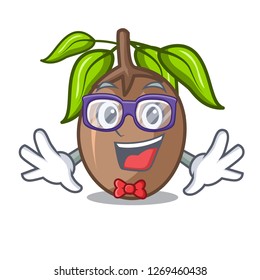 Geek sapodilla fruit isolated on the mascot