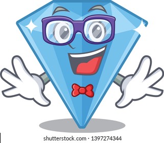 Geek sapphire gems in the cartoon shape