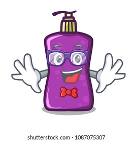 Geek shampo character cartoon style
