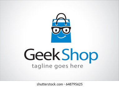 Geek Shop Logo Template Design