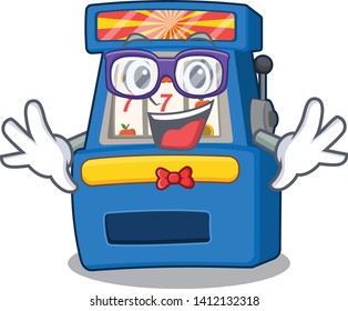 Geek slot machine isolated in the character