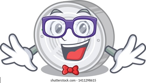 Geek smoke detector isolated with the mascot