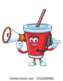 geek Soft Drink mascot  character vector design