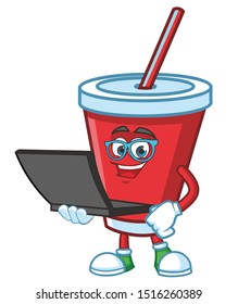 geek Soft Drink mascot  character vector design