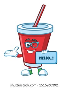 geek Soft Drink mascot  character vector design
