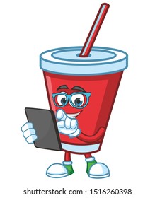 geek Soft Drink mascot  character vector design