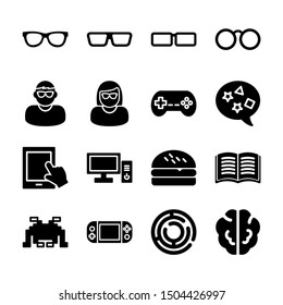 geek solid icon vector design